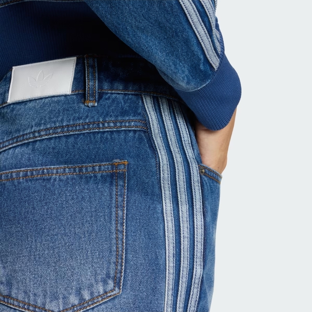 Adidas Denim Midi Skirt - Size 12 - Picture 3 of 9